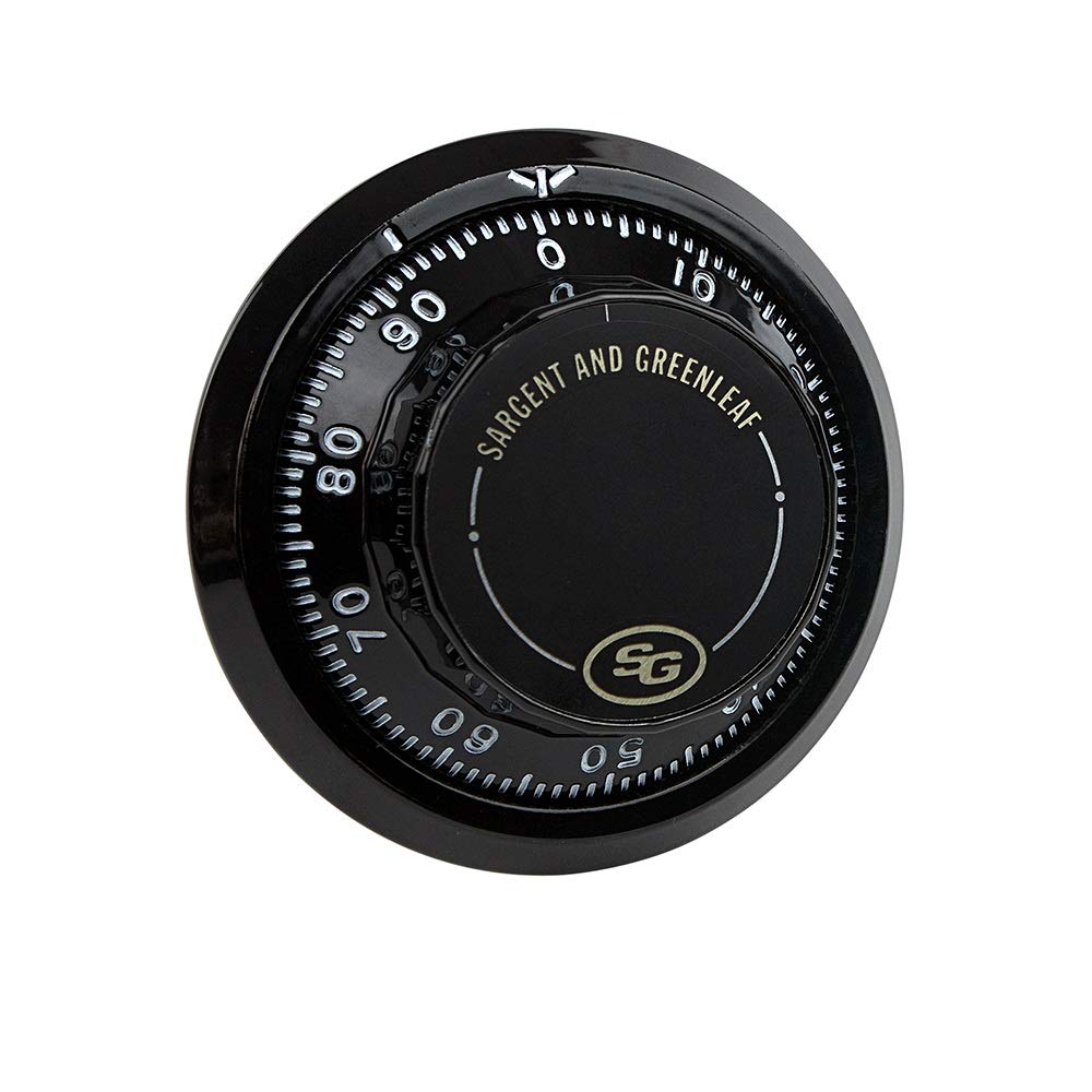 Sargent & Greenleaf 6730-100 D300 dial closeup highlighting precise machining
