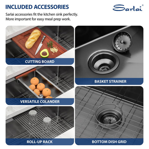 Sarlai 33 bottom rinse grid keeps sink tidy