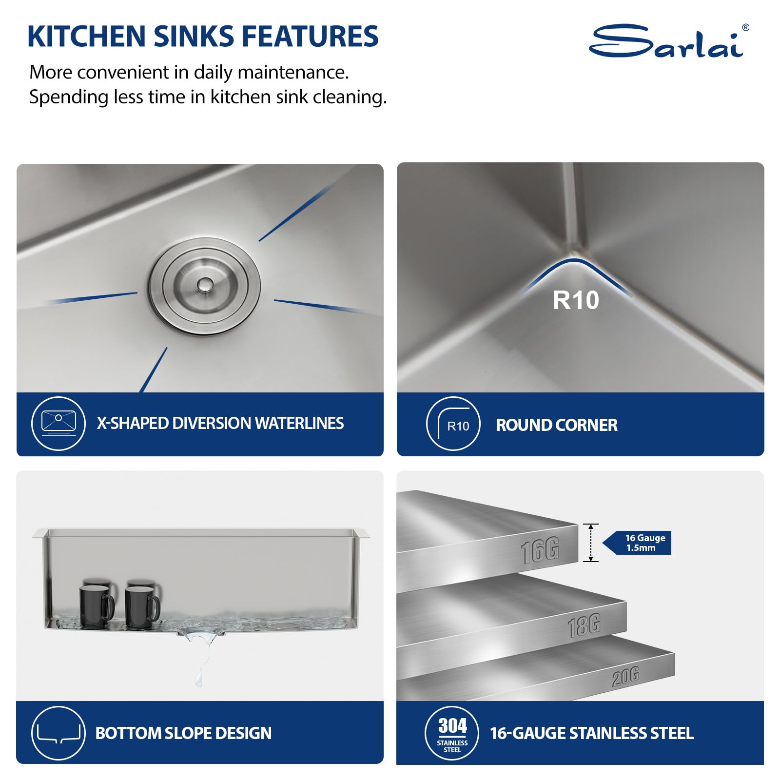 Sarlai included cutting board and stainless steel colander for quick prep.