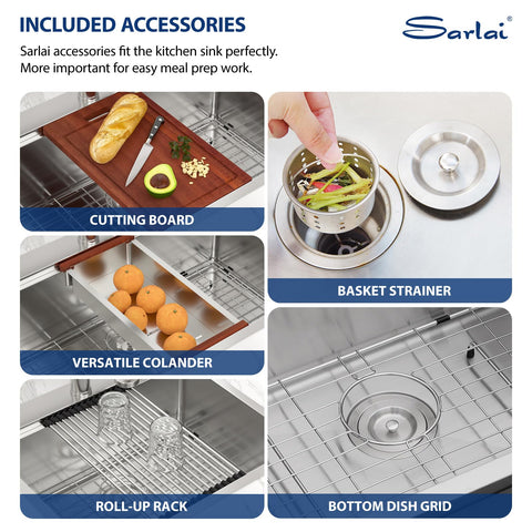 Sarlai Drop-In Sink interior bowl offers generous usable space.