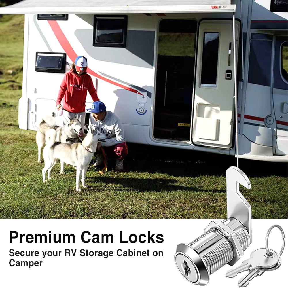 Sartatue cam lock installation demonstrates quick mounting on metal or wood.