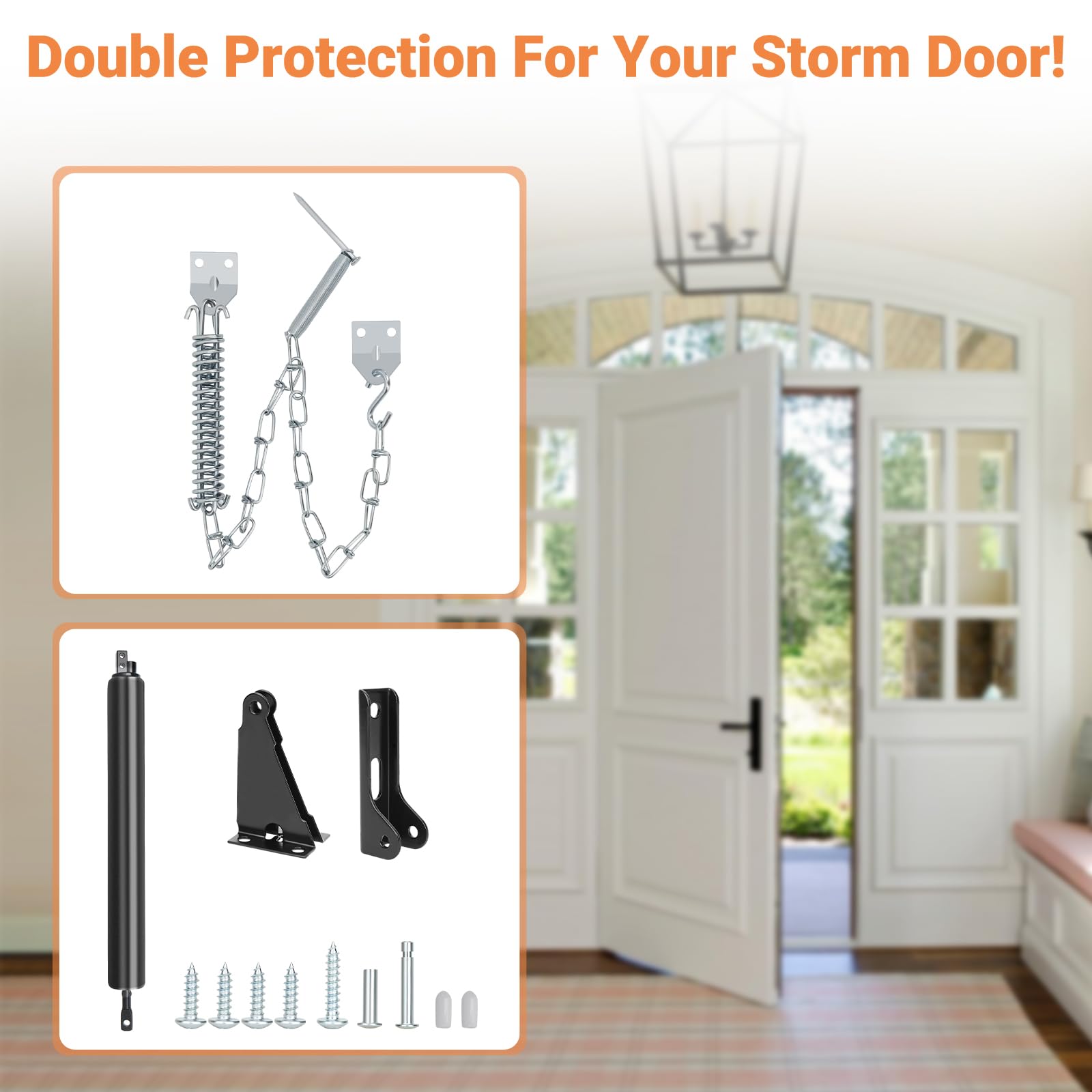 Sartatue durable-material closeup features aluminum body and galvanized shaft resilience.