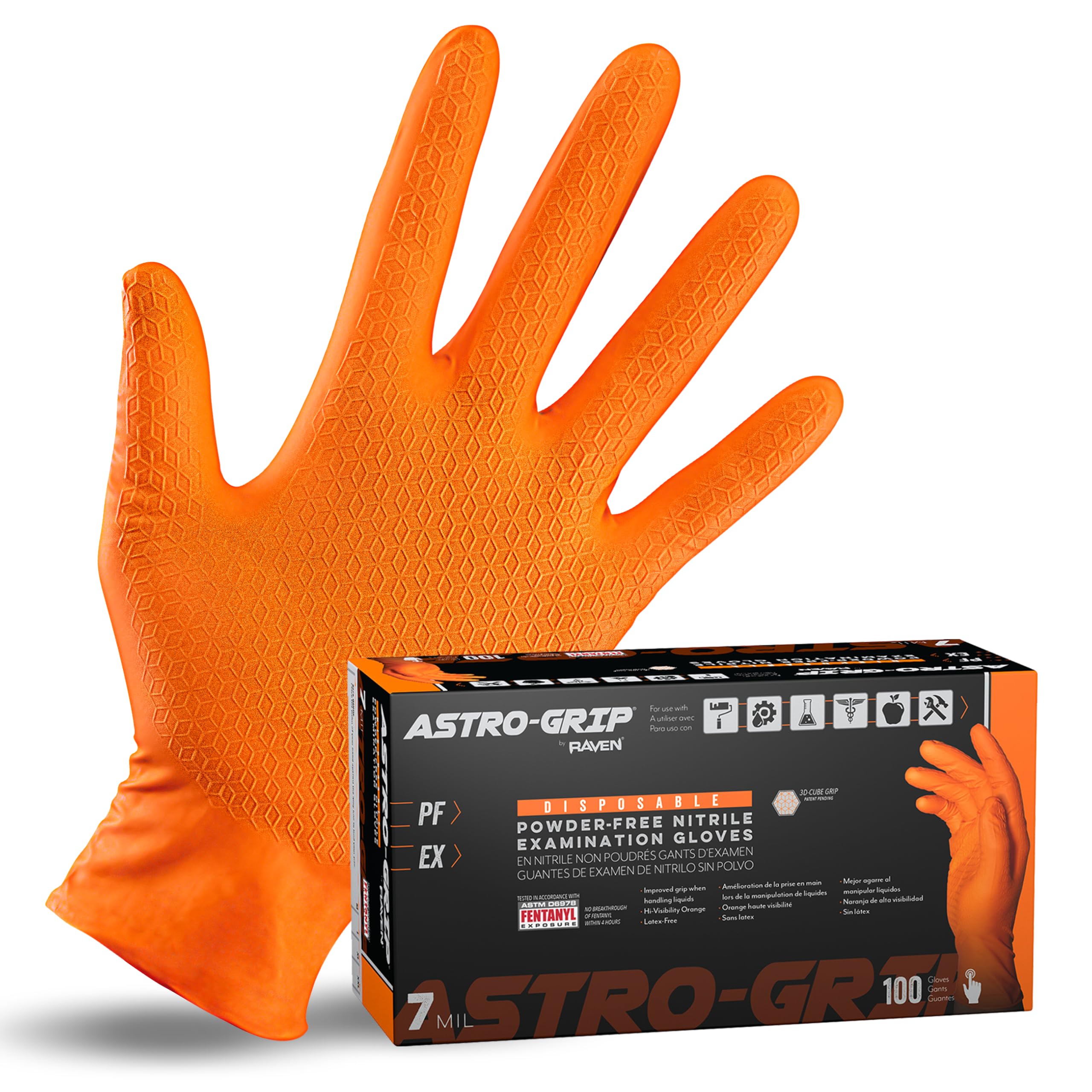SAS Astro-Grip powder-free gloves 7 mil for precise handling