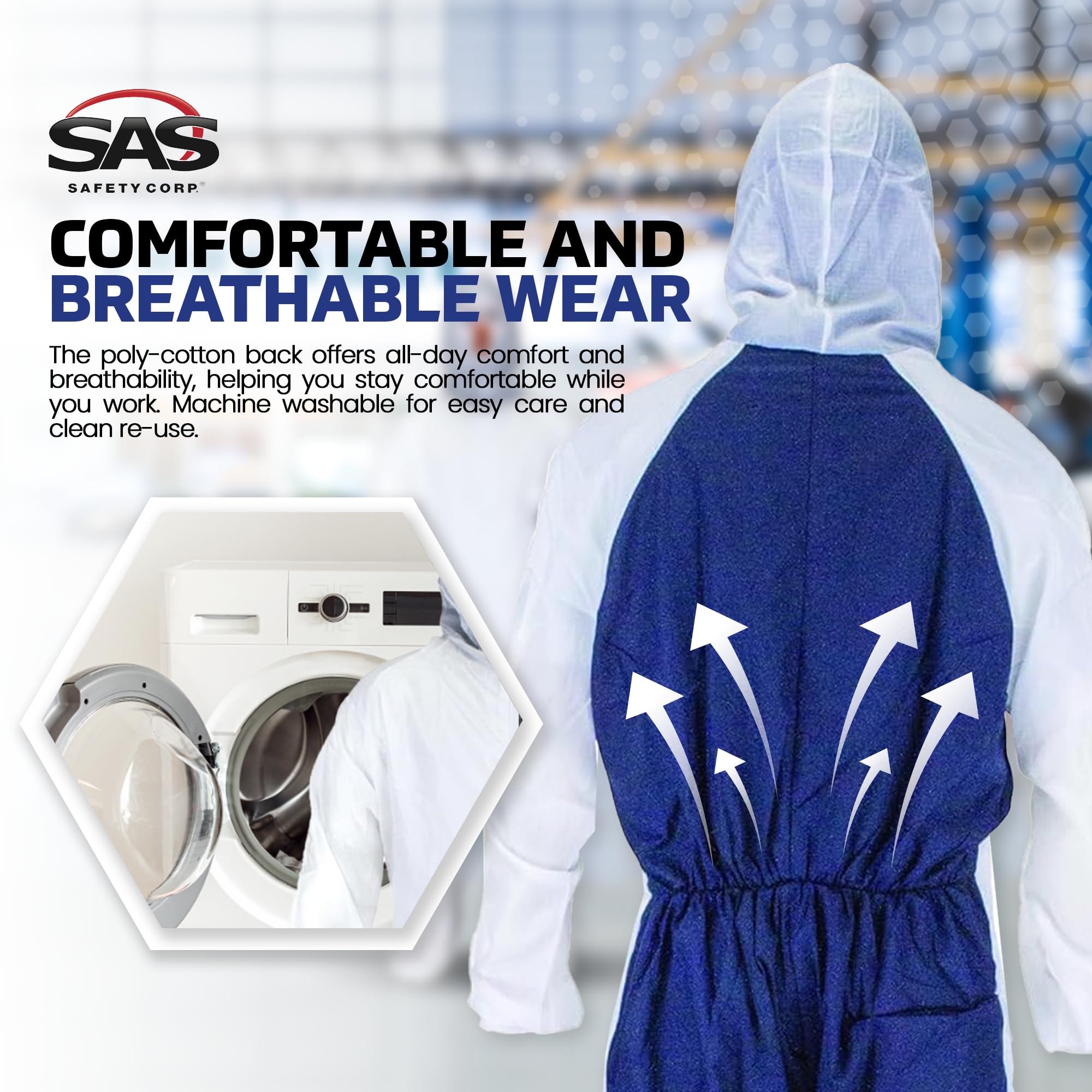 SAS Moonsuit washable and reusable design suitable for multiple jobs