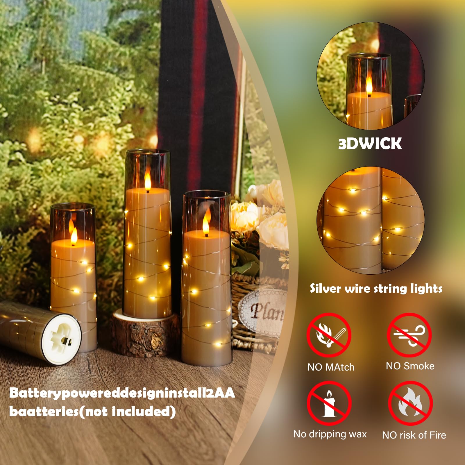 Sasigeiaa 2.3-inch diameter candles ensure a compact, elegant pillar display.