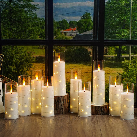 Sasigeiaa battery-operated candles for safe, mess-free decor.