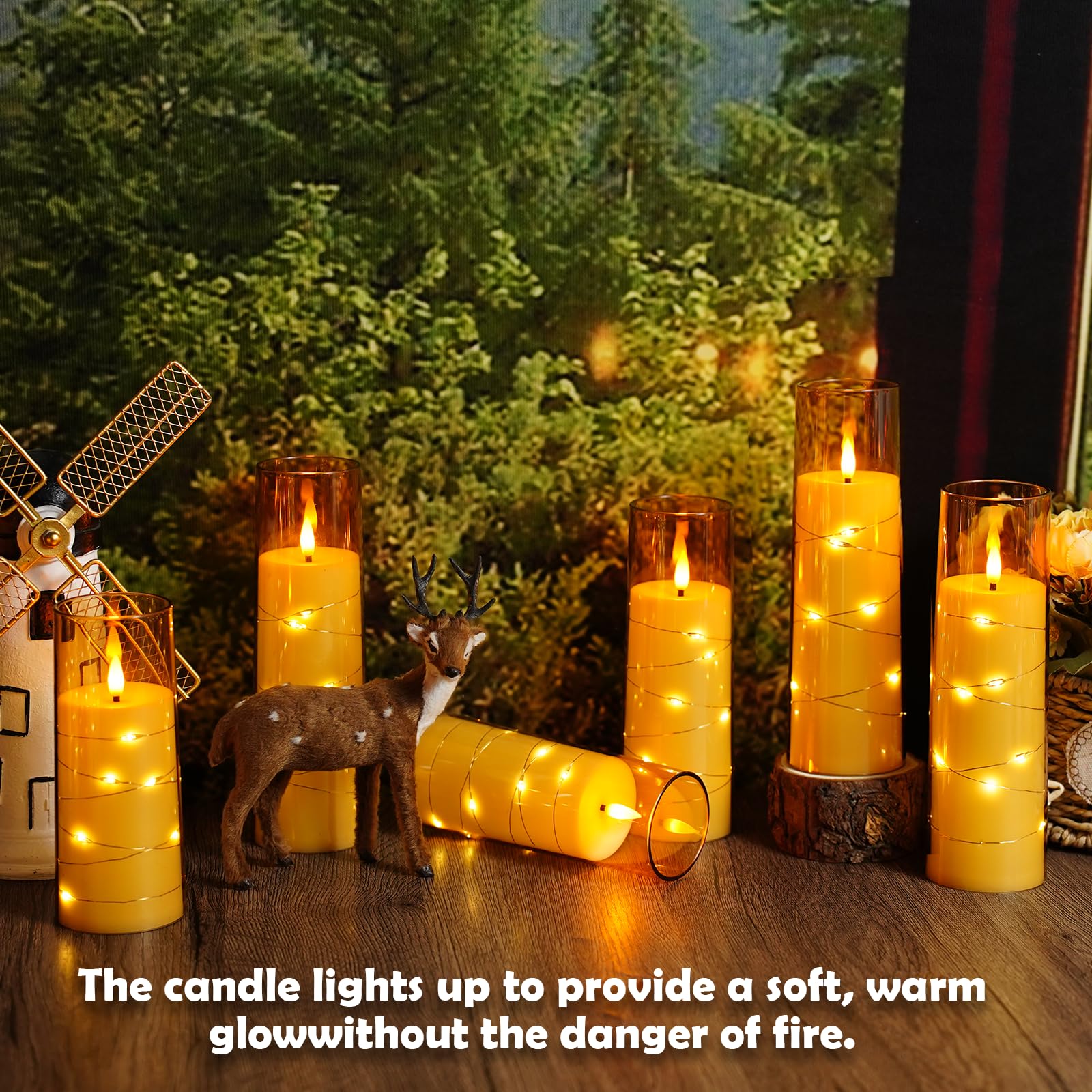 Sasigeiaa Christmas table centerpiece with safe warm glow