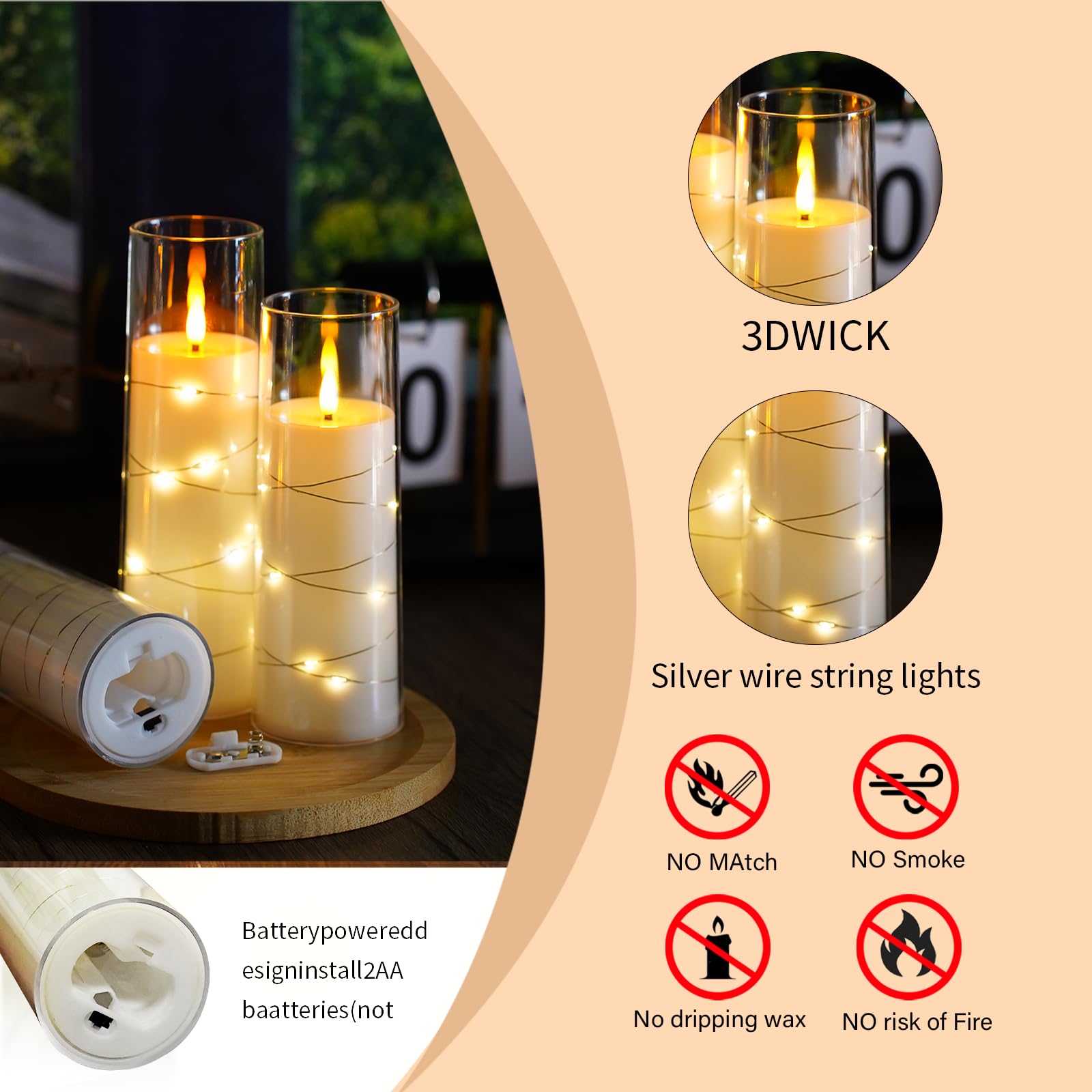 Sasigeiaa candles on a dining table creating romantic dinner ambience