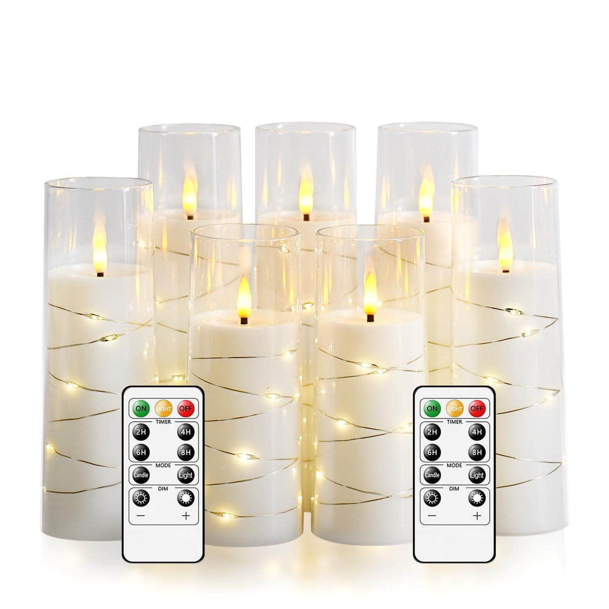 Sasigeiaa flameless candles with embedded star string for cozy ambience