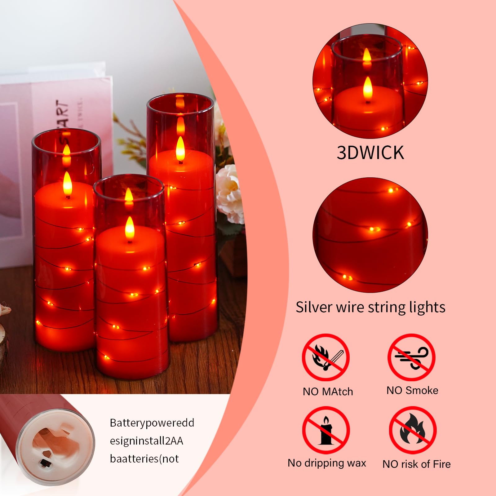 Sasigeiaa flame-free glow is safe around children and pets.