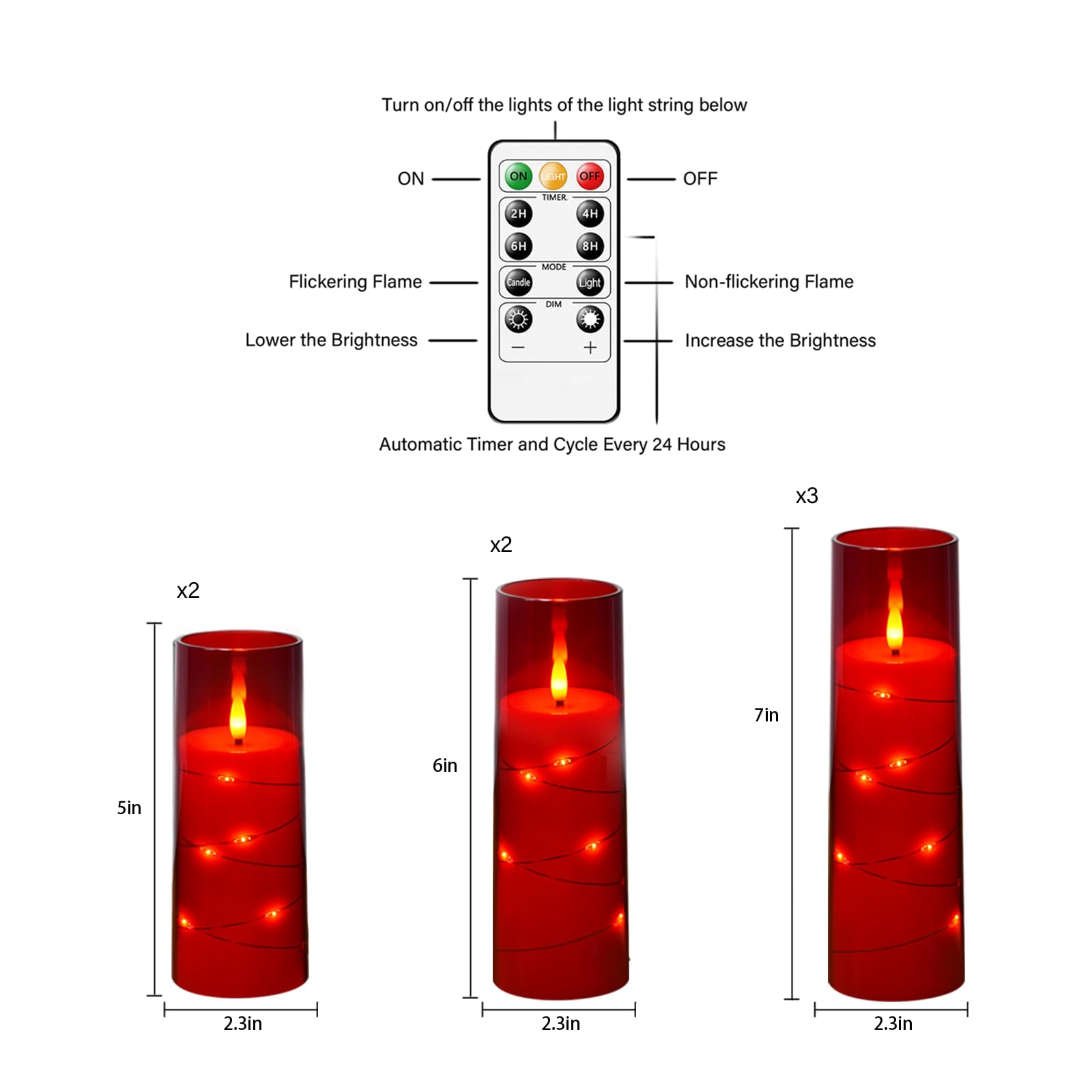 Sasigeiaa decorative candle set adds living room glow without wax drips.