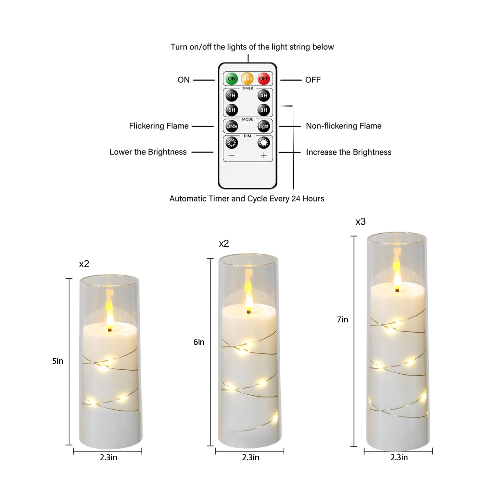 Sasigeiaa remote-control candles demonstrating easy timer use