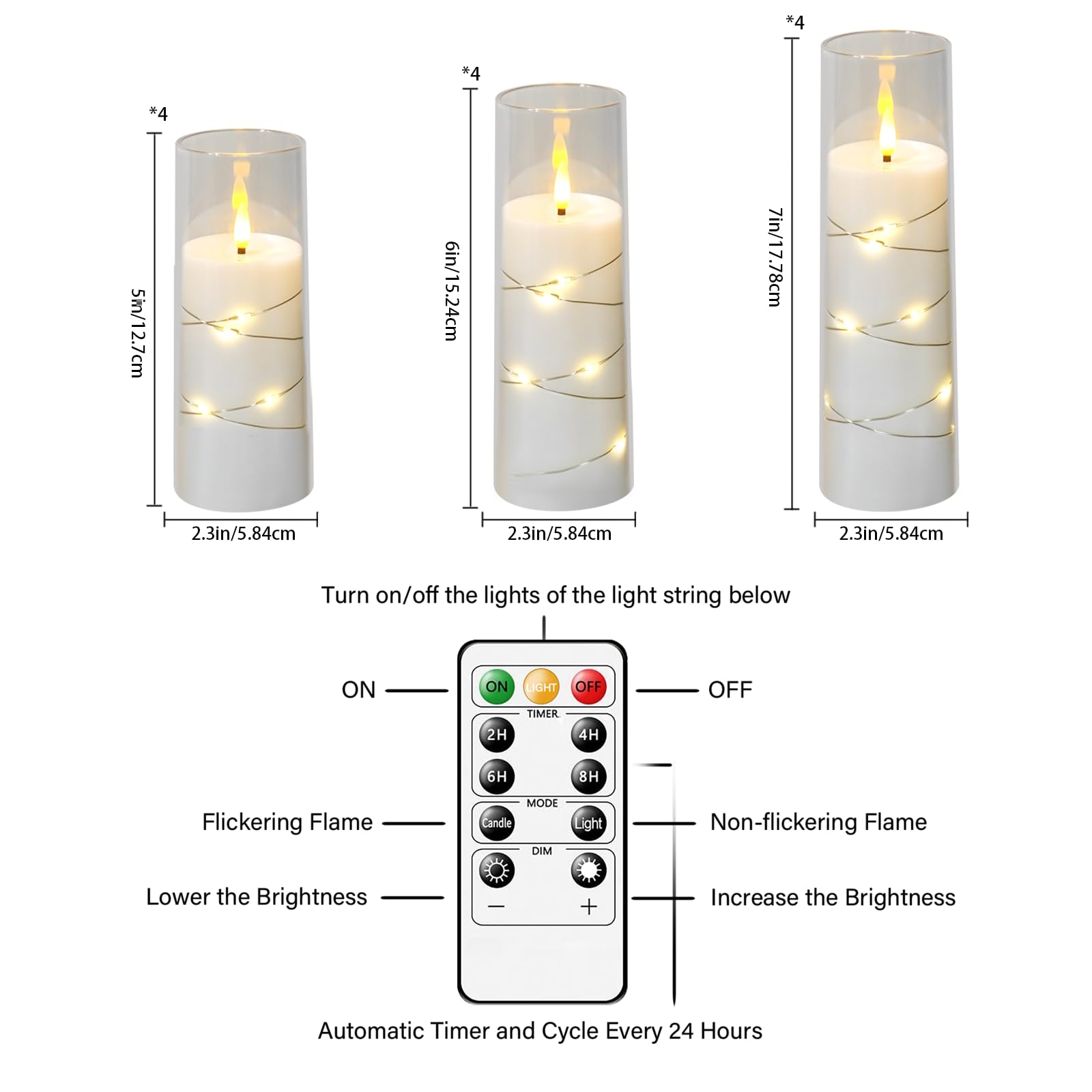 Sasigeiaa remote-controlled LED candles for effortless on/off and timing.