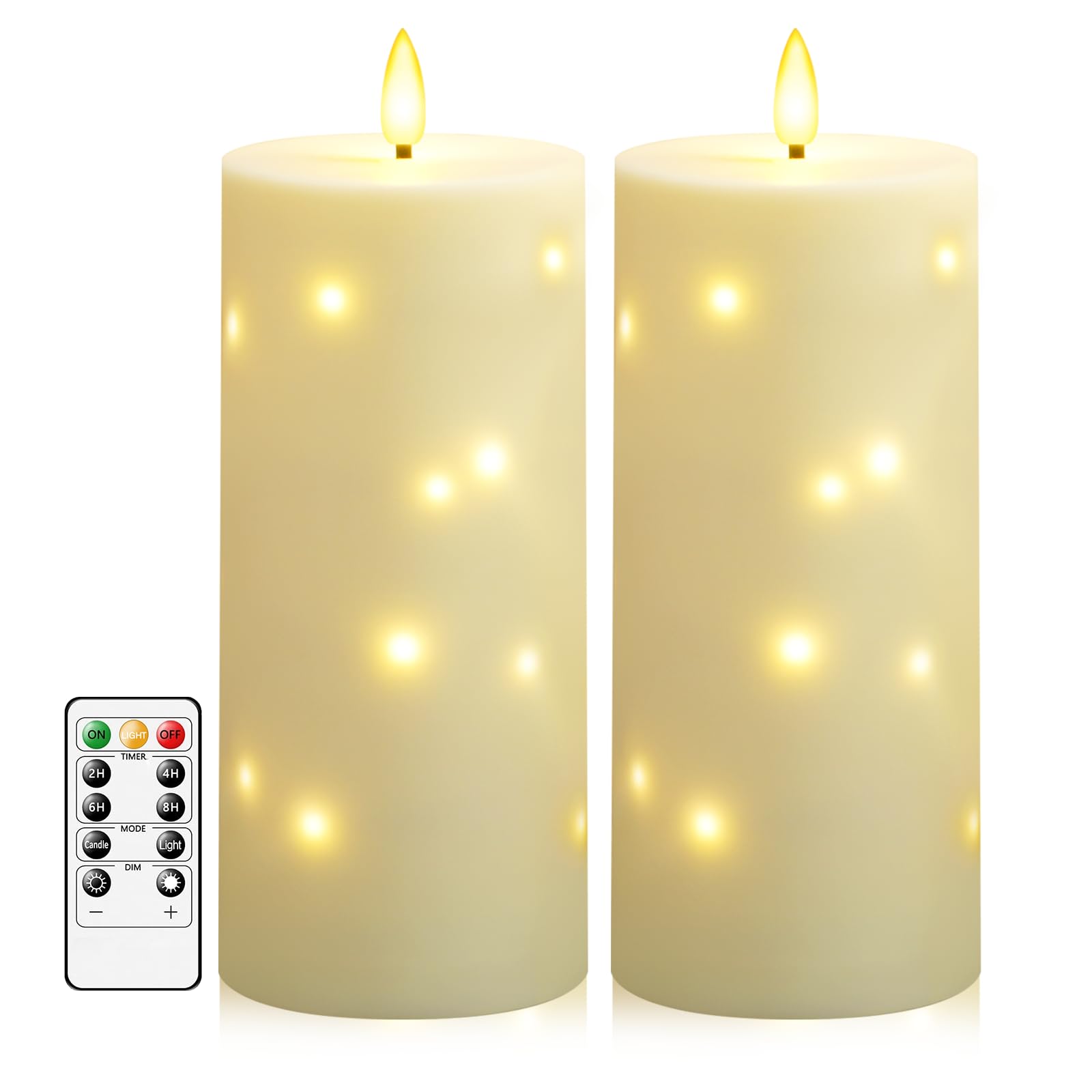 Sasigeiaa outdoor waterproof candles with remote for safe outdoor ambiance