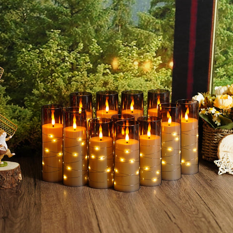 Sasigeiaa remote-control candles offer easy power and dimming for romantic dinners.