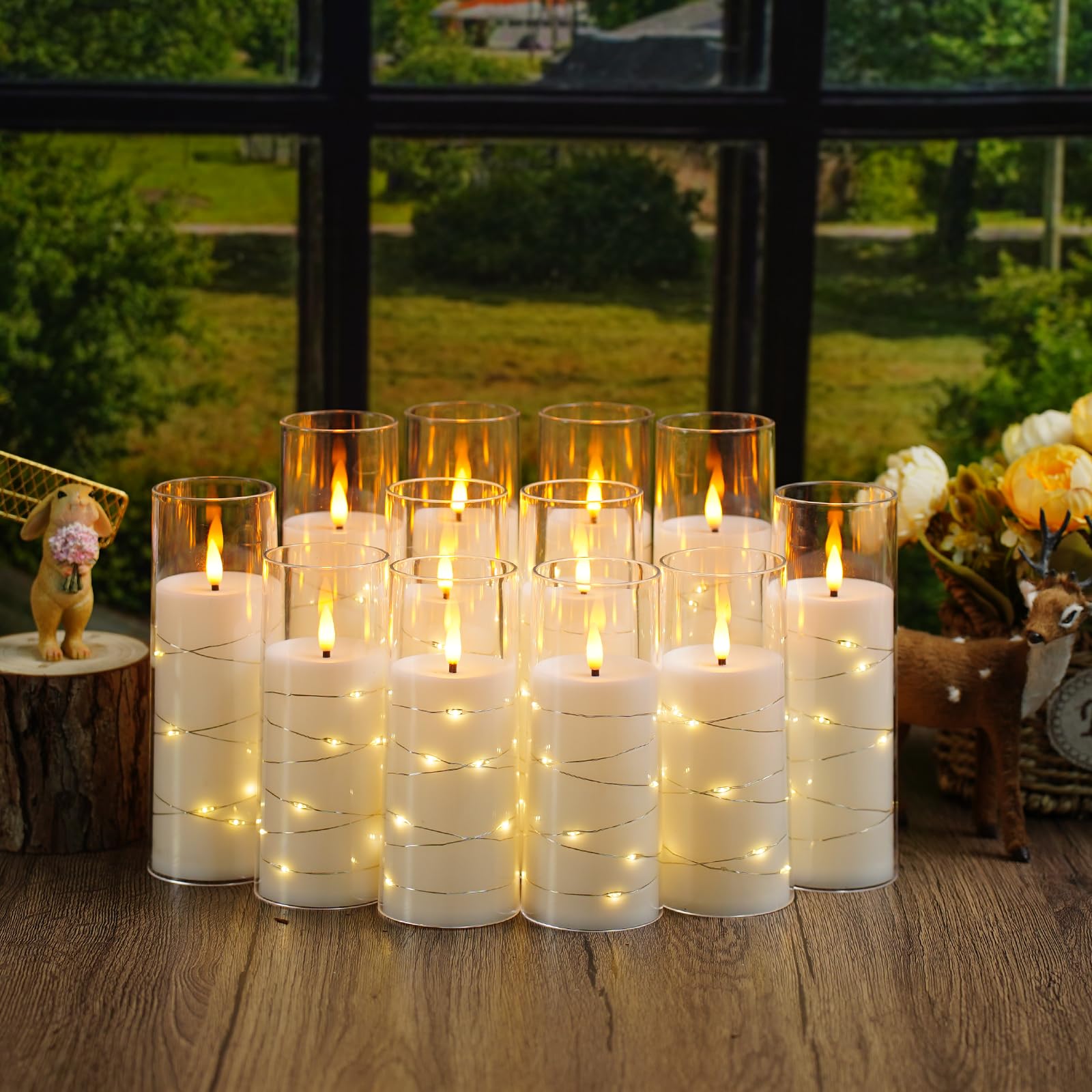 Sasigeiaa wedding decoration candles with soft glow for ceremonies.