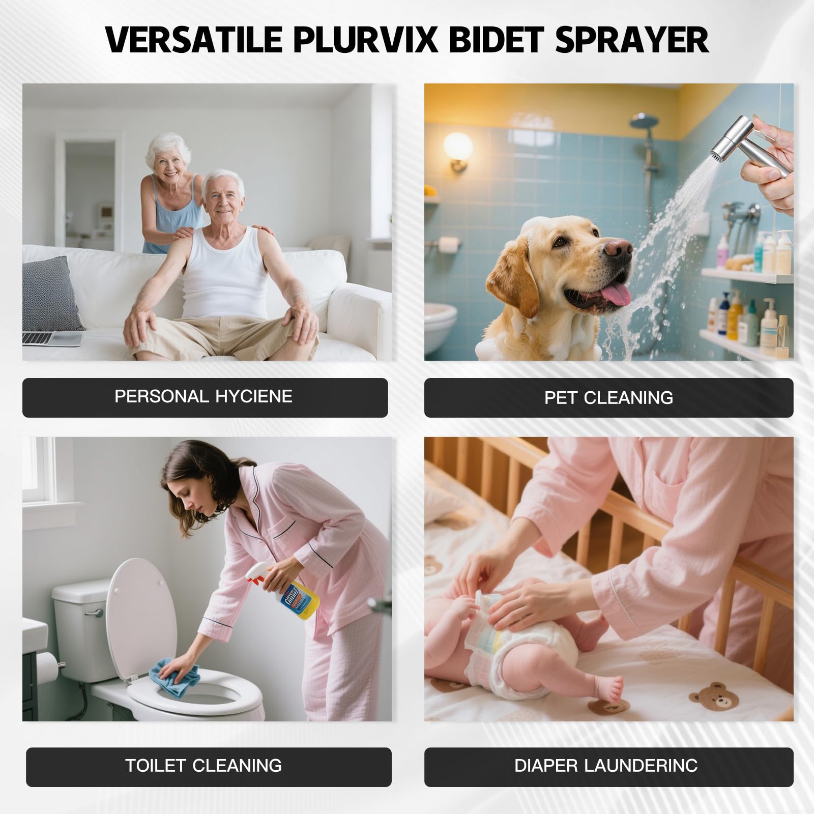 SassyAstra pet-wash option enables gentle cleaning of paws and coats.