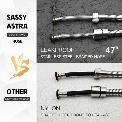 SassyAstra stainless-steel connector provides durable, leak-free performance.