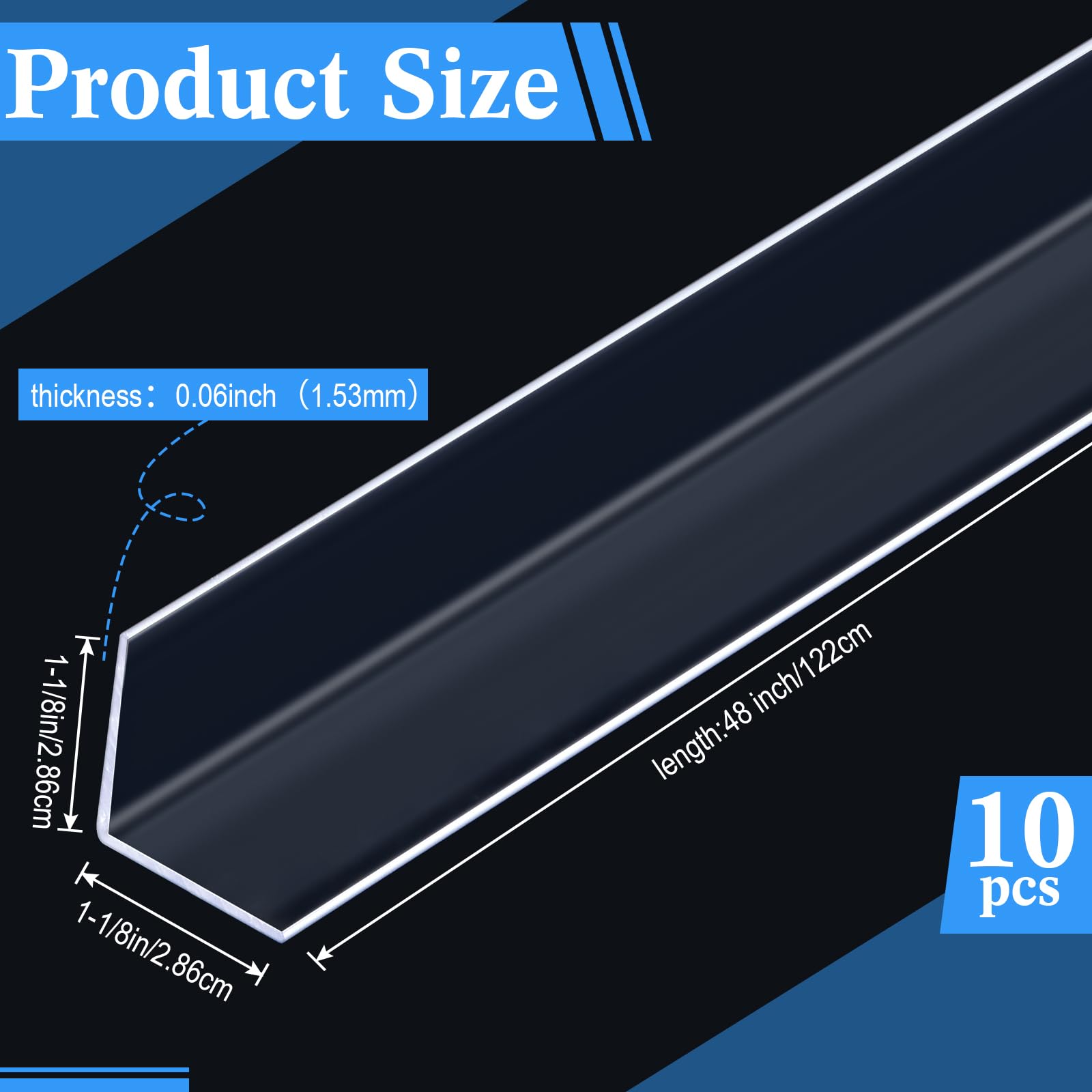 Sasylvia vinyl corner protector applies with adhesive or drill for secure protection.