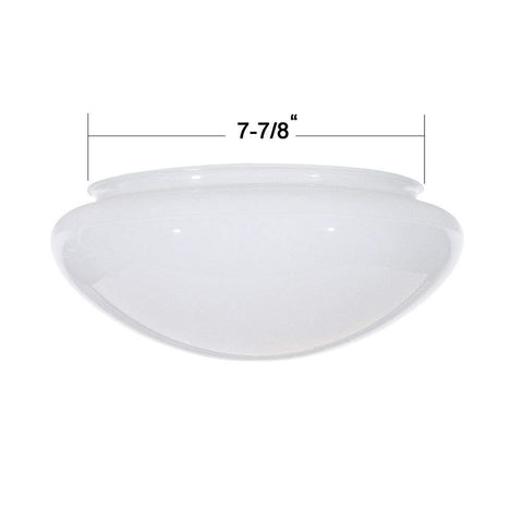 Satco 50-330 shade measures 4 inches tall by 9.5 inches.