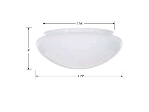 Satco 50-330 white interior finish refreshes vintage ceiling fixtures.
