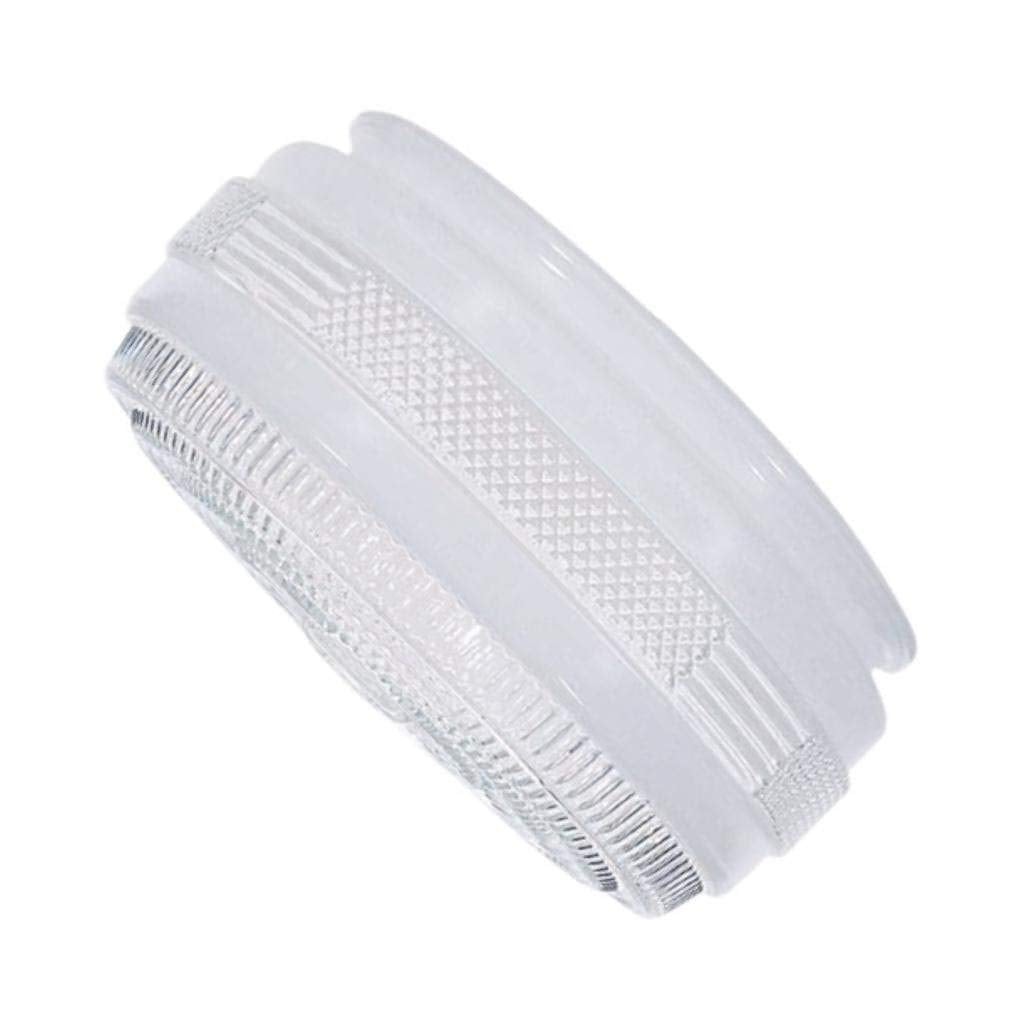 Satco 6-inch drum shade with outside white finish and clear sides for brighter, even diffusion.