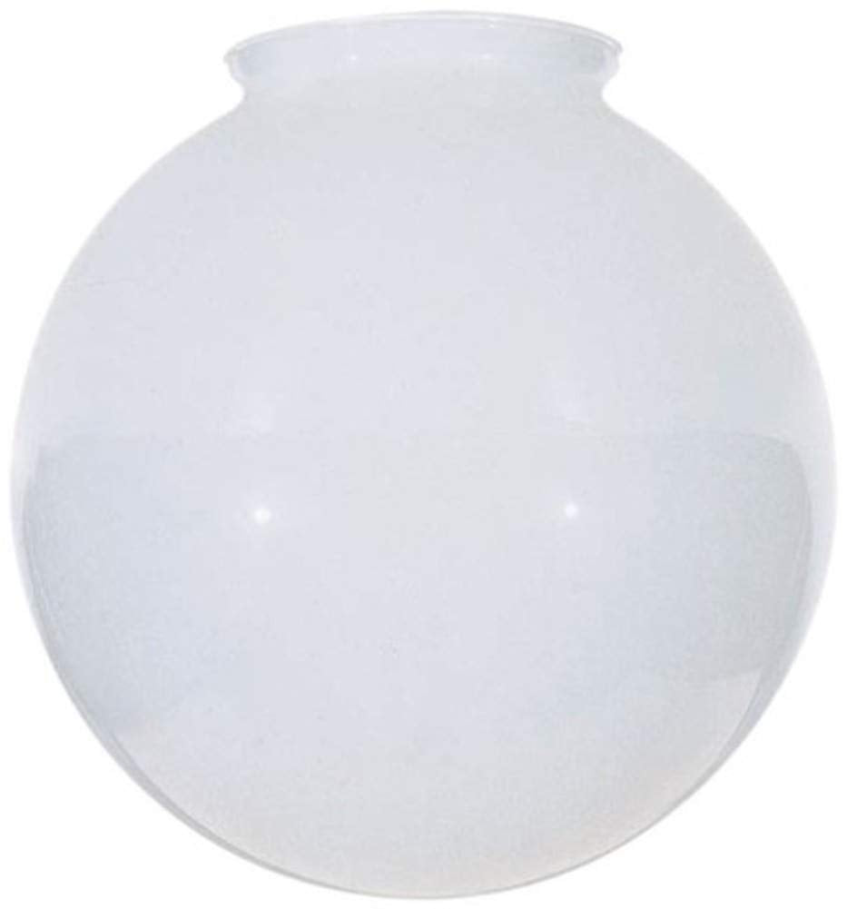 Satco 8x4 sprayed glossy white ball shade with 8-inch diameter for modern lighting
