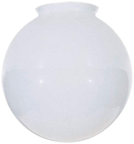 Satco 8x4 sprayed glossy white ball shade with 8-inch diameter for modern lighting