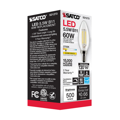 Satco S21273 15,000-hour lifespan reduces bulb replacements