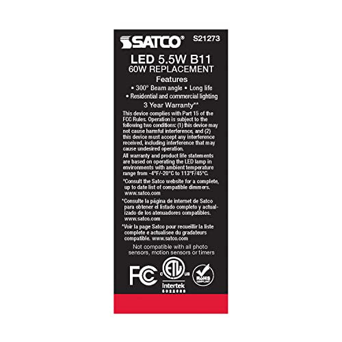 Satco S21273 six-pack provides convenient replacements for multiple lamps