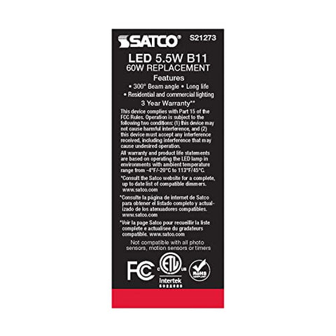 Satco S21273 six-pack provides convenient replacements for multiple lamps
