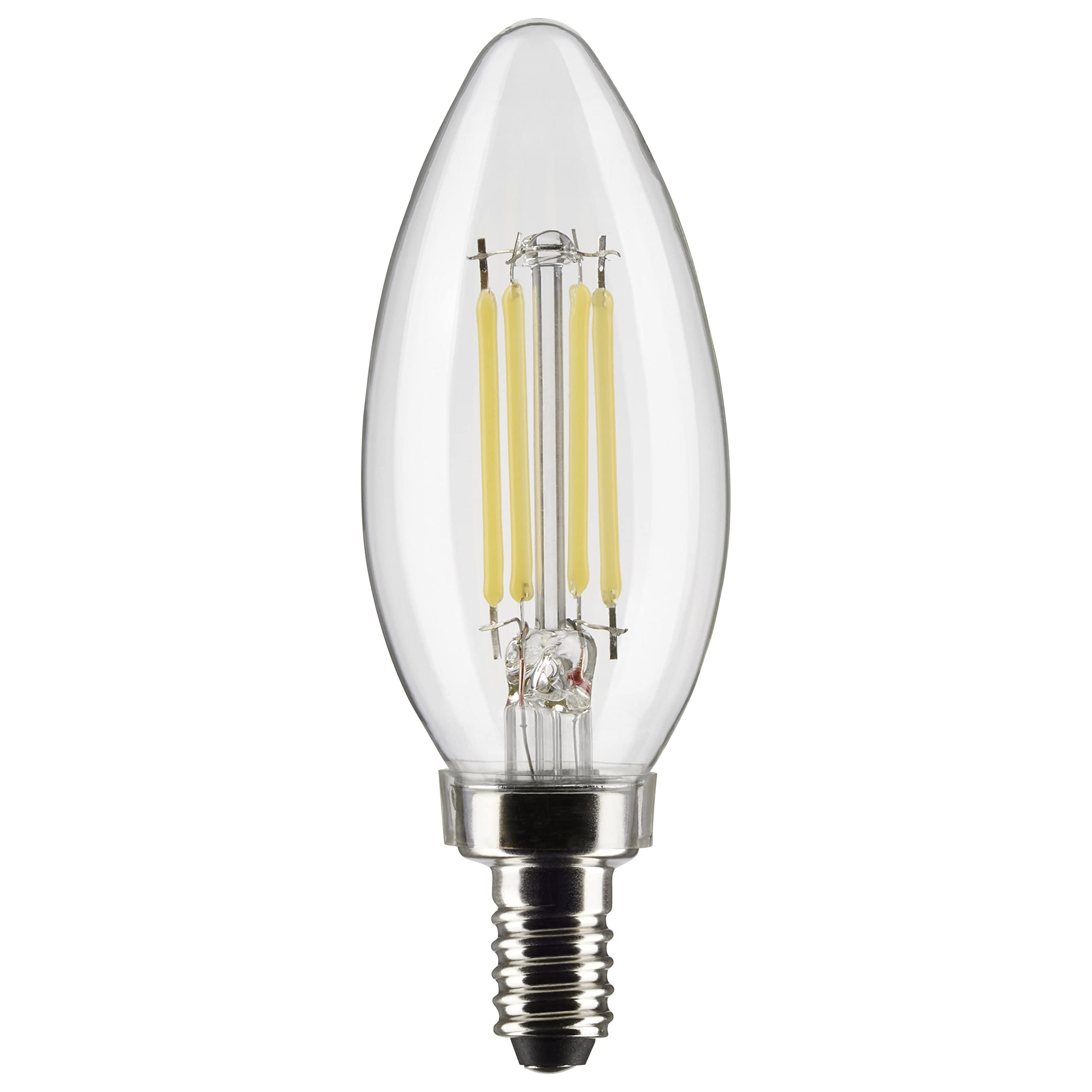 Satco S21273 vintage clear B11 bulb enhances classic lamps with a warm glow