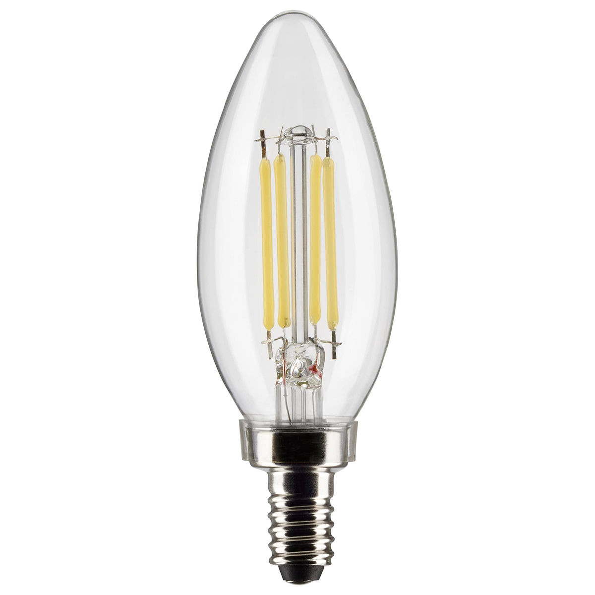 Satco S21273 vintage clear B11 bulb enhances classic lamps with a warm glow