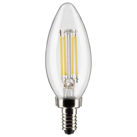 Satco S21273 vintage clear B11 bulb enhances classic lamps with a warm glow