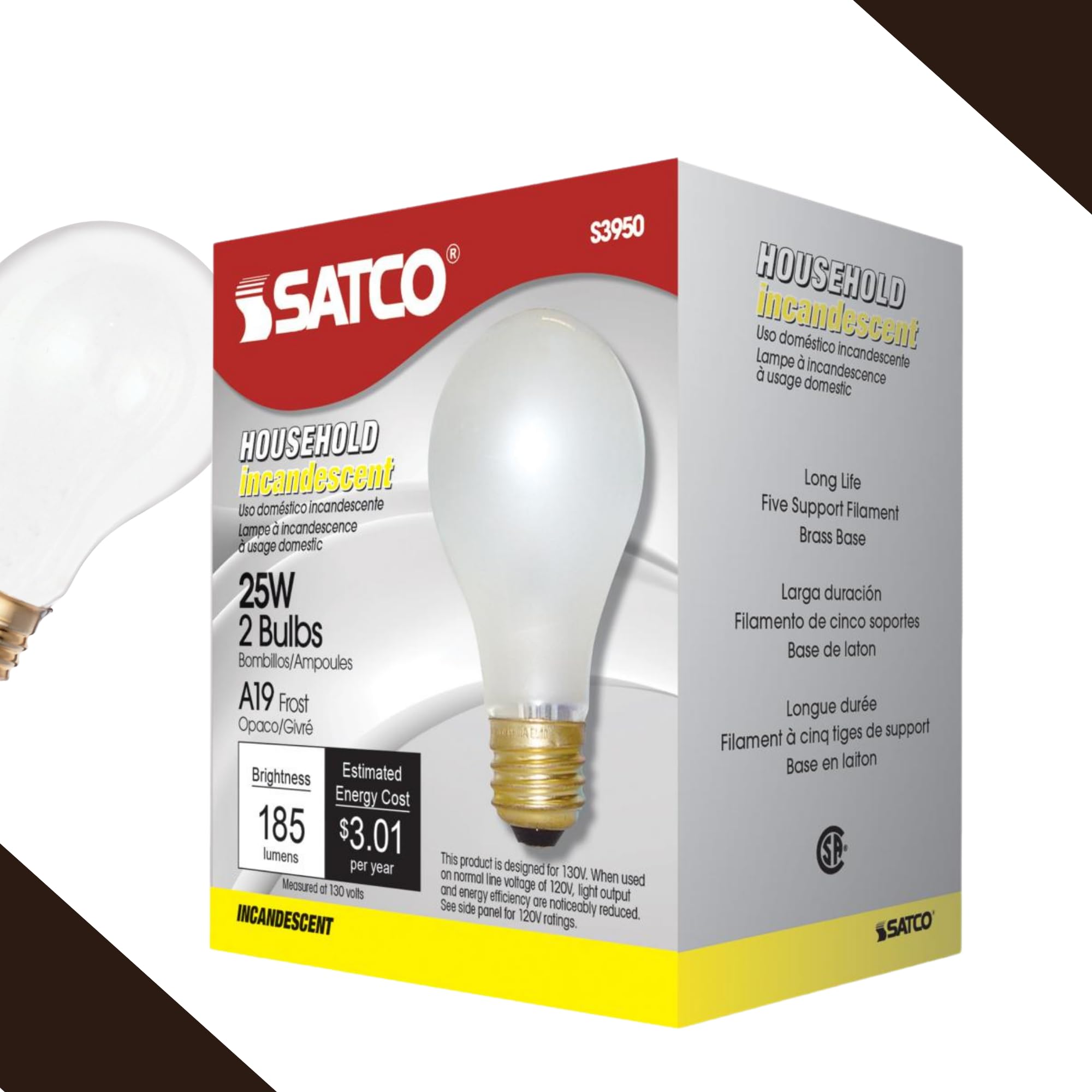 Satco S3950 brightens spaces with 180 lumens of gentle brightness