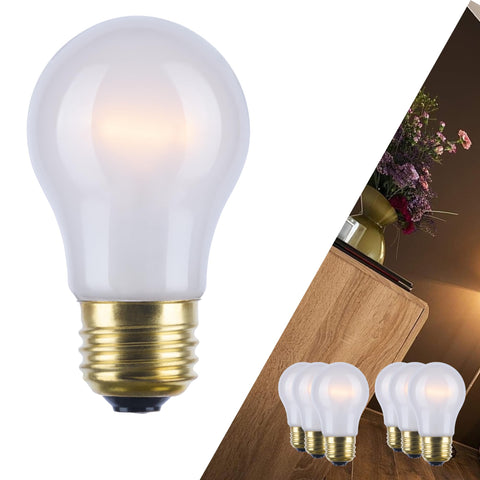 Satco S4881 appliance bulb in range hood delivering warm, diffused light