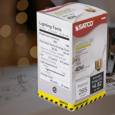 Satco S4881 2700K warm light enhances appliance spaces