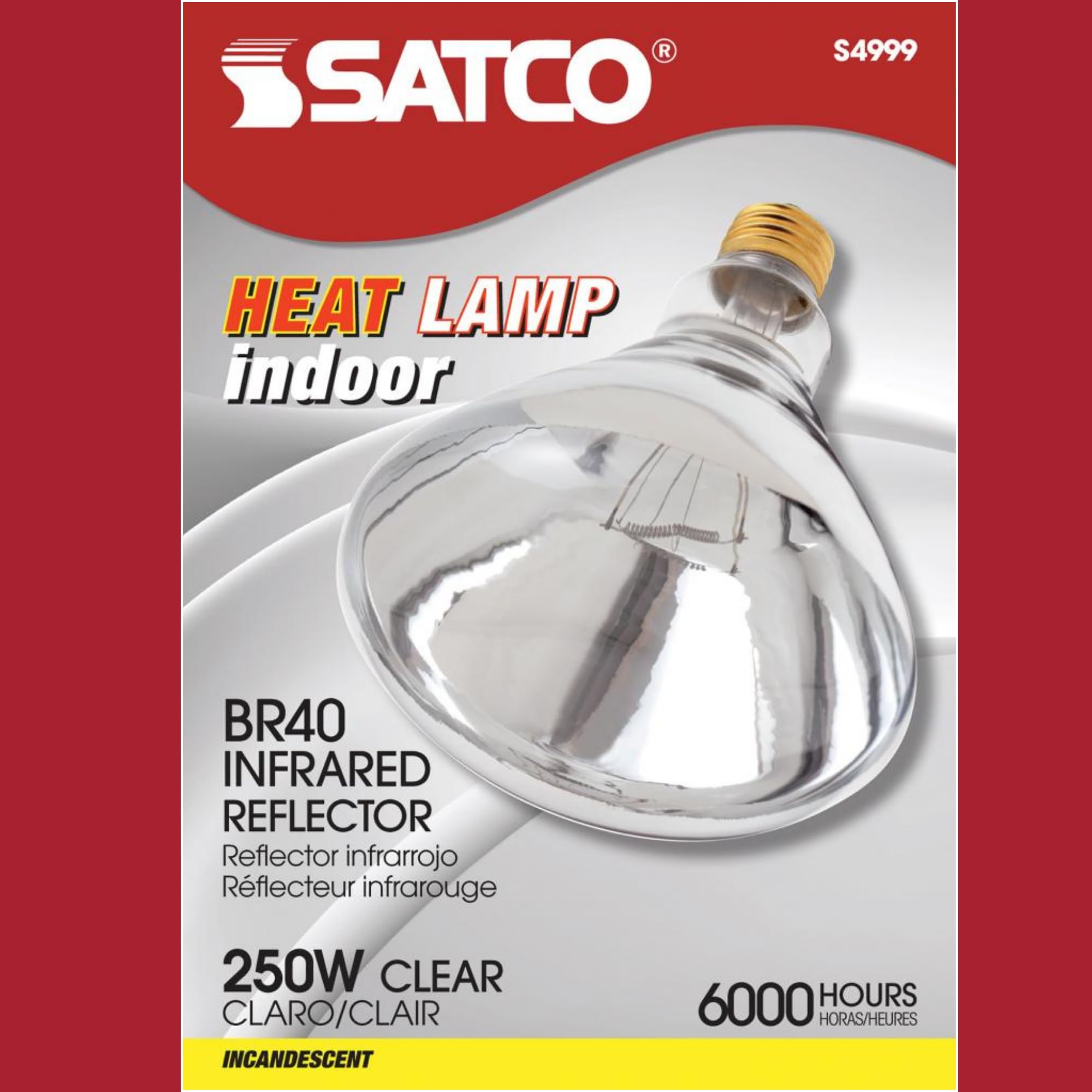 Satco S4999 2700K warm white glow ideal for cozy ambient heat.