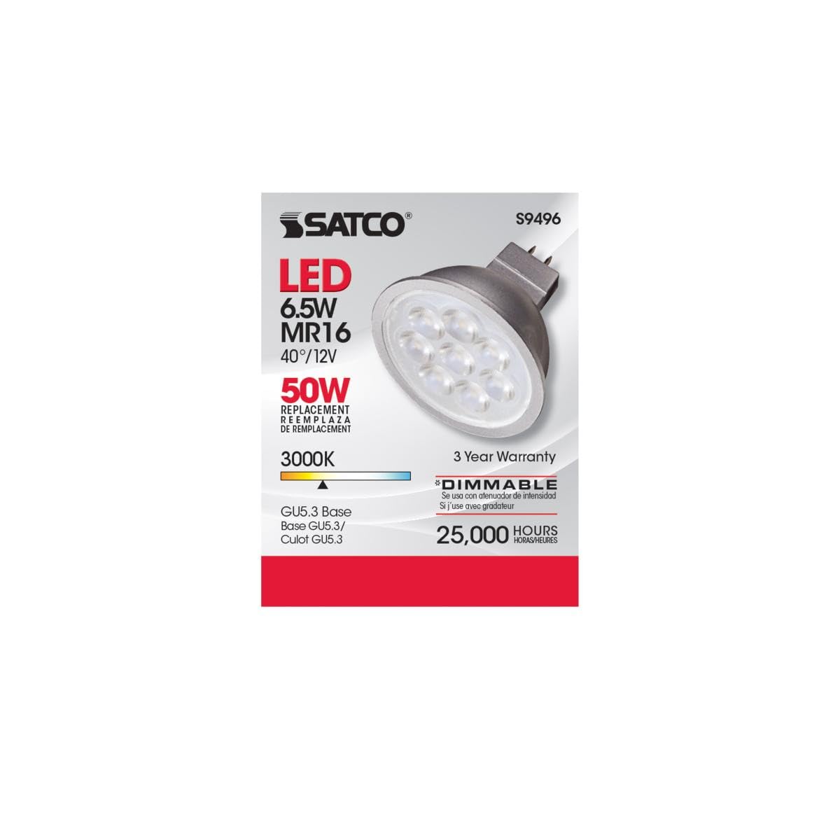 Satco S9496 40-degree beam angles for balanced room illumination and accents