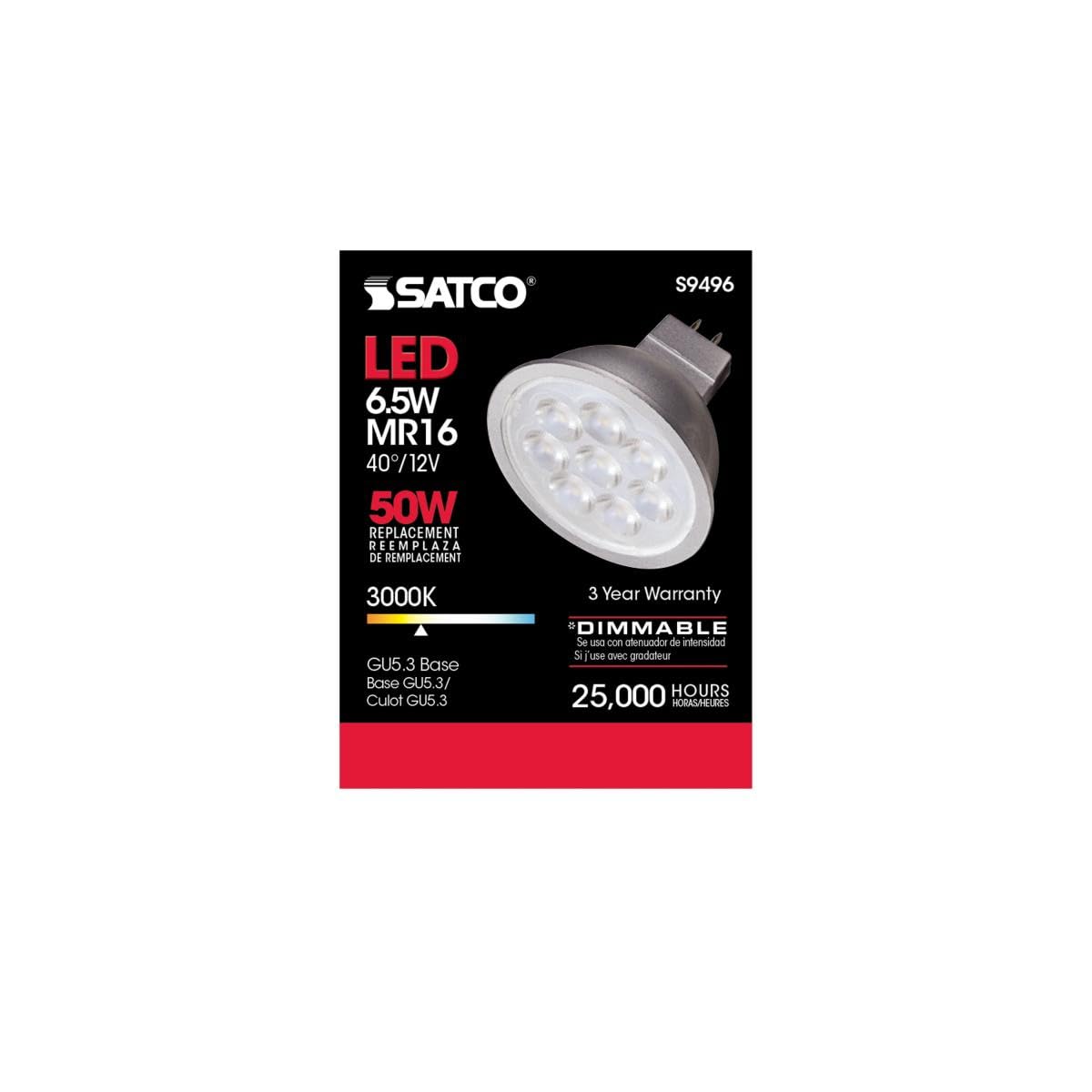 Satco S9496 GU5.3 base enables easy MR16 replacements in low-voltage fixtures