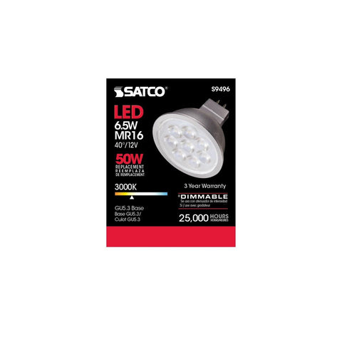 Satco S9496 GU5.3 base enables easy MR16 replacements in low-voltage fixtures