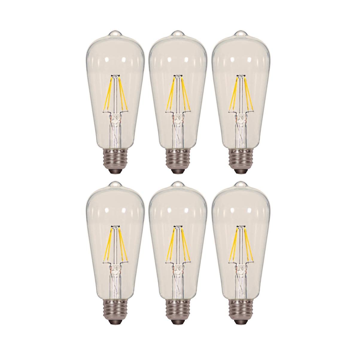Satco S9581 LED bulb with clear ST19 glow for warm 2700K home lighting