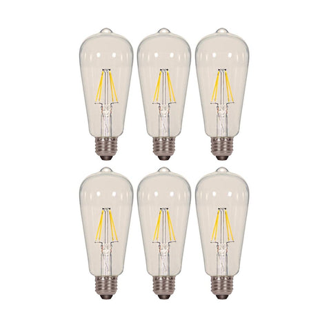 Satco S9581 LED bulb with clear ST19 glow for warm 2700K home lighting