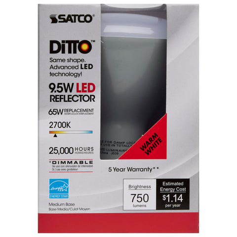 Satco S9620 BR30 LED dimmable for mood lighting