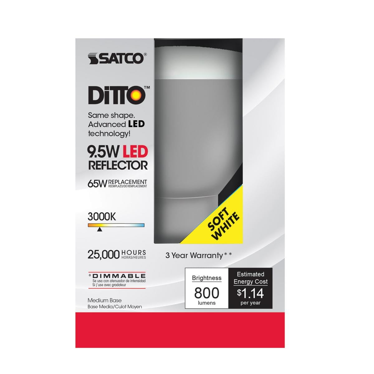 Satco S9621 9.5W LED reduces energy use while maintaining brightness