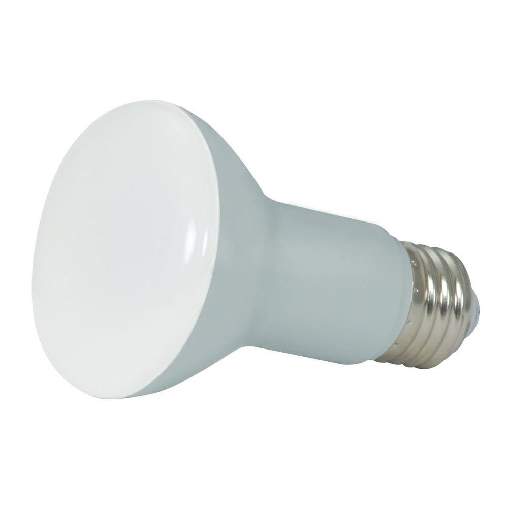 Satco S9631 LED bulb with warm 3000K glow for cozy living room lighting.