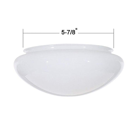 Satco white mushroom glass shade closeup highlighting smooth glass texture for timeless lighting