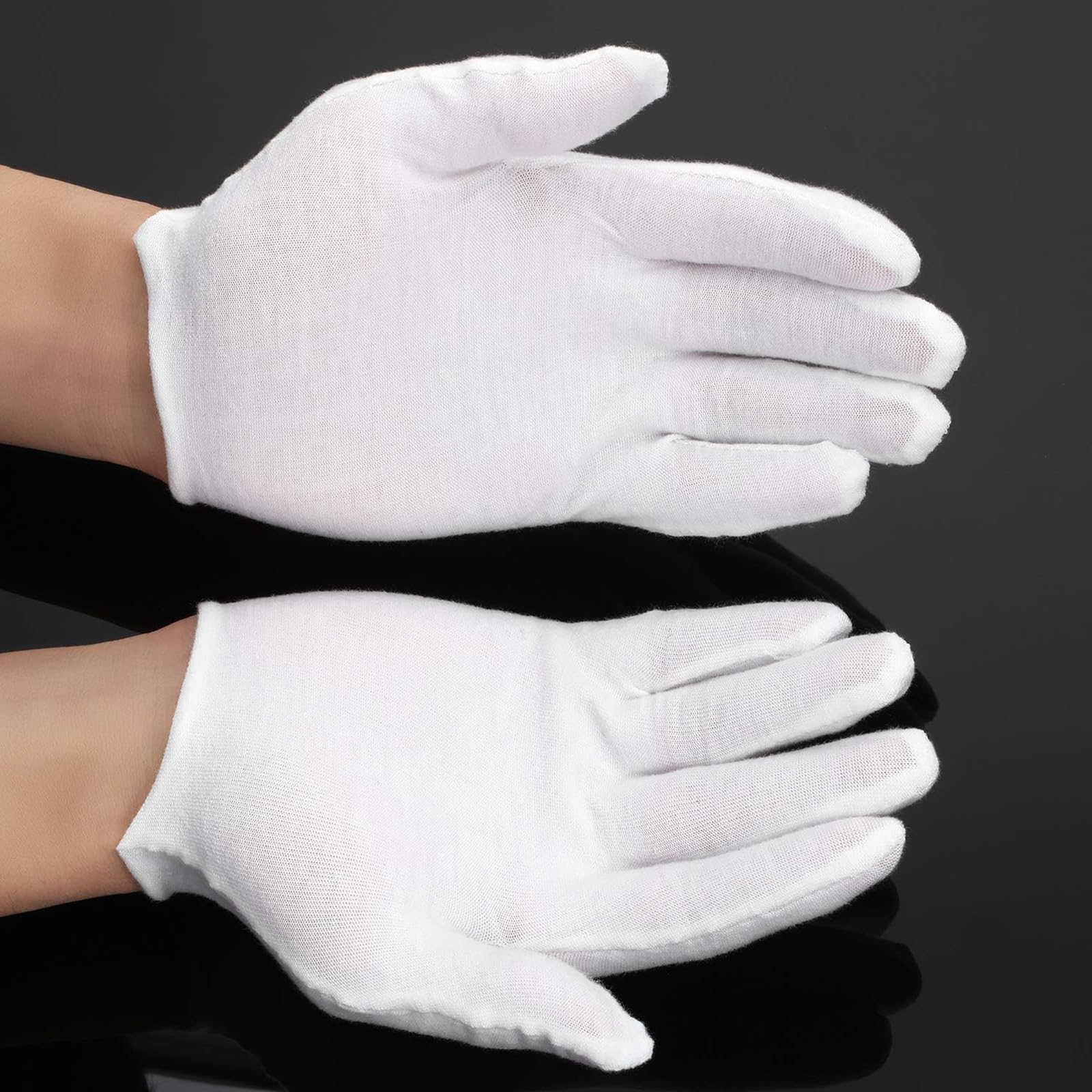 SATINIOR cotton gloves jewelry handling, prevents fingerprints on delicate pieces.