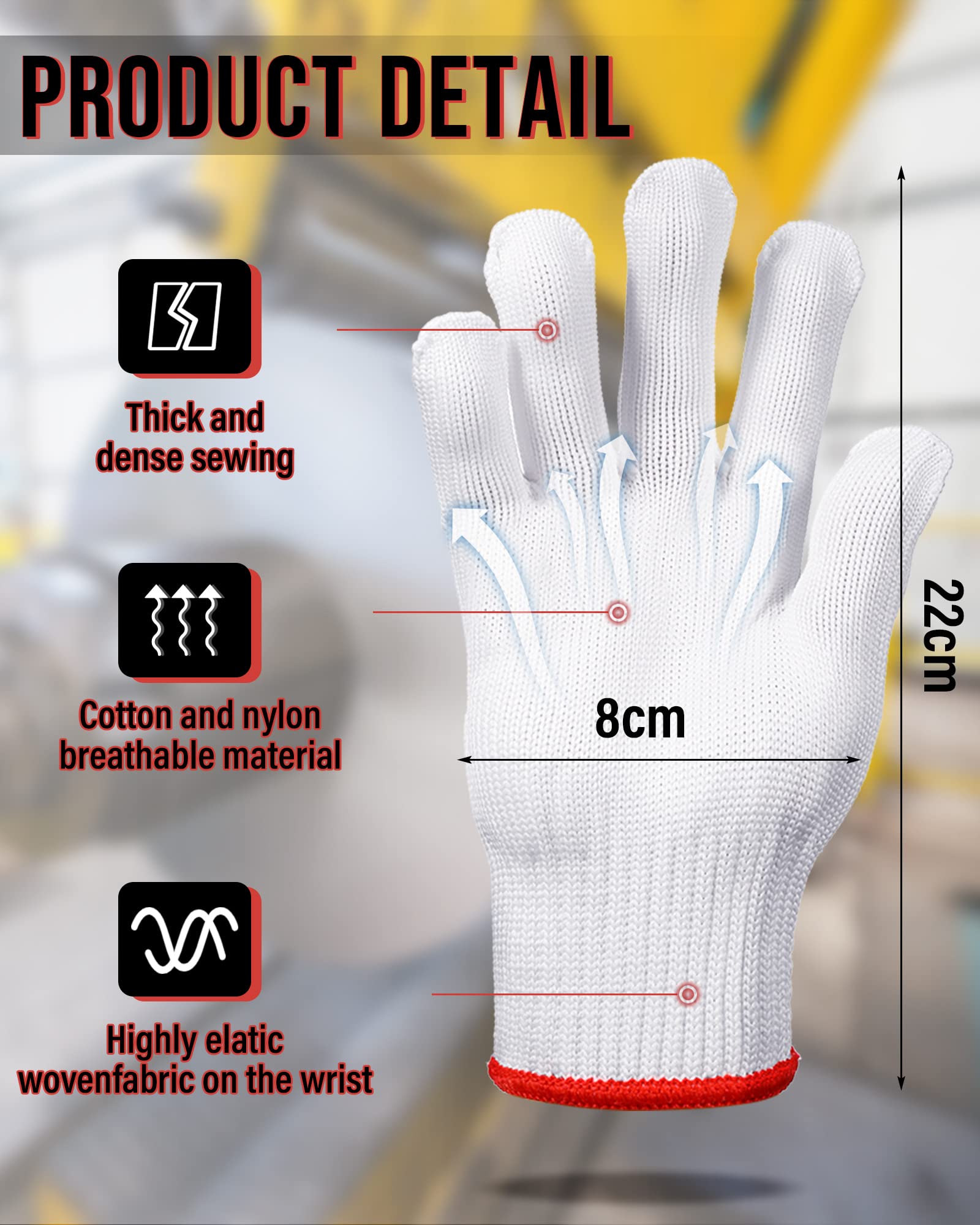 SATINIOR elastic wrist band: secure fit prevents dirt intrusion