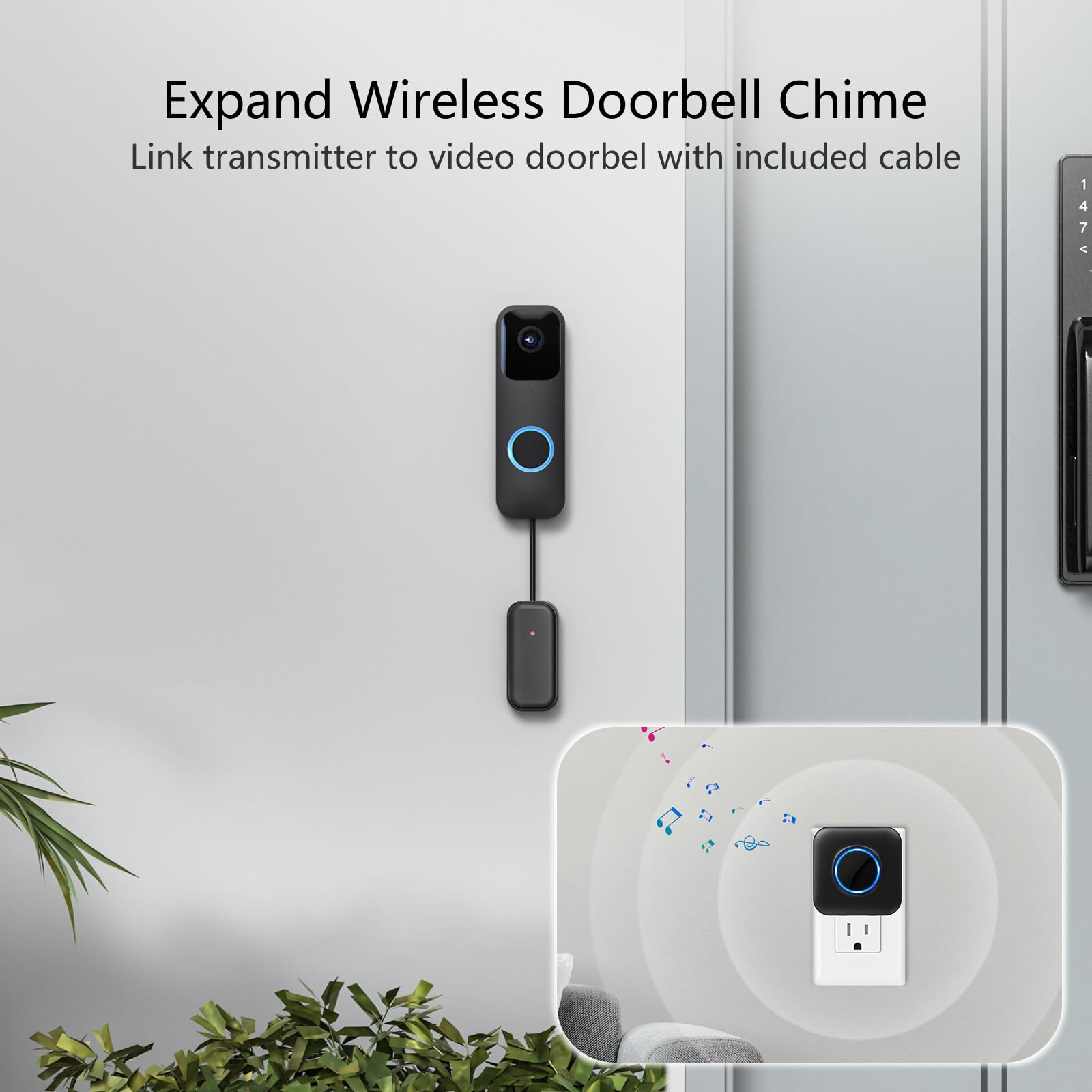 Satisure Blink extension chime pairing demonstrates quick, reliable doorbell syncing across rooms